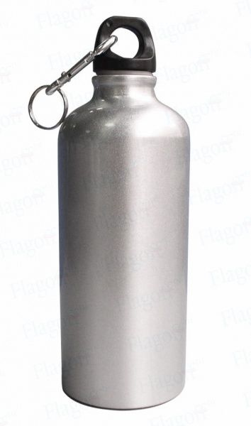 картинка Бутылка спортивная металлическая, серебро, 500 мл