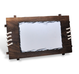 Фотокамень 18*26 см для сублимации с деревянной рамкой