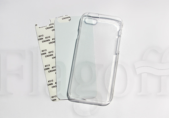 Чехол для IPhone 8  2D прозрачный для плоского пресса