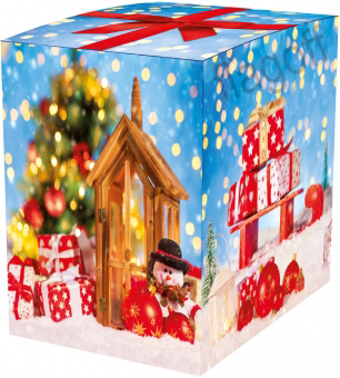 картинка Коробка подарочная для кружки Новогодние подарки, мелованный картон