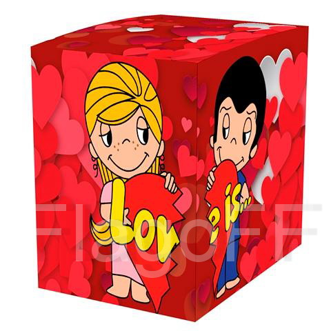 Коробка подарочная для кружки Любовь это ..., мелованный картон