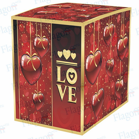 картинка Коробка подарочная для кружки Love, мелованный картон