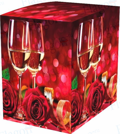 картинка Коробка подарочная для кружки Романтическая, мелованный картон