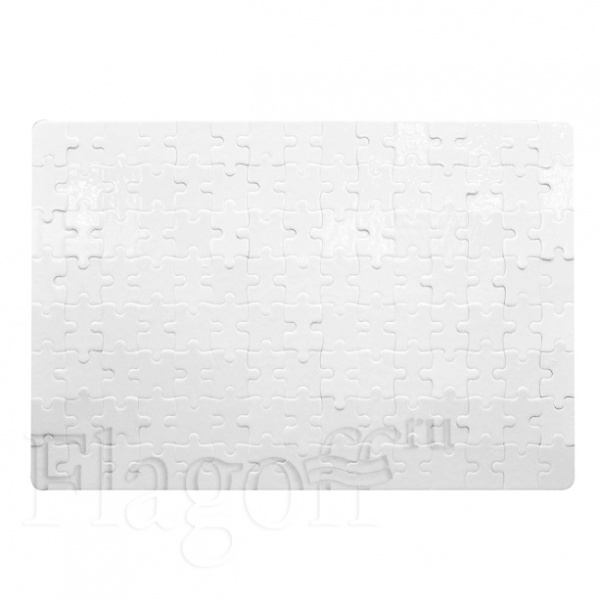 Пазл А-4 белый картон (120 элемента, размер 20*29 см)  для сублимационной печати