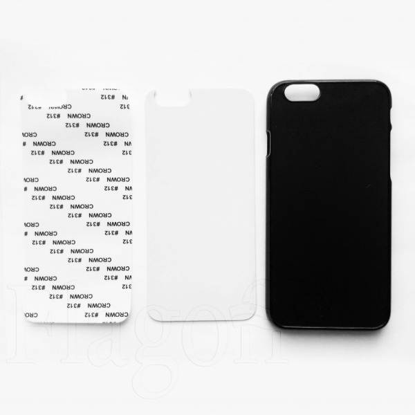 Чехол для IPhone 6 плюс 2D силиконовый черный для плоского пресса