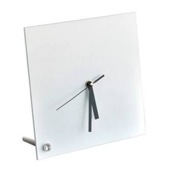 Часы стеклянные  квадрат (20х20х0,3 см) для сублимации