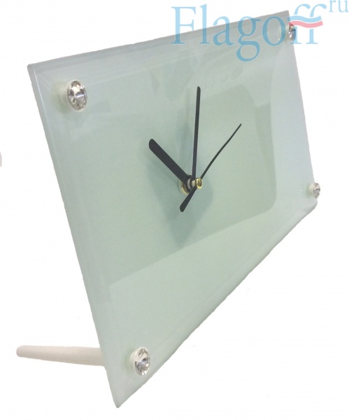 Часы стеклянные  прямоугольник (16х30х0,5 см) для сублимации
