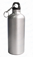 Бутылка спортивная, металлическая, серебро, 600 мл