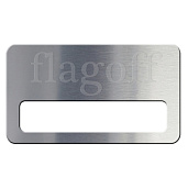 Бейдж 70*40 шлиф серебро с окном  для сублимации алюминий