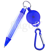 Ручка под вставку с карабином  РП-4 синяя