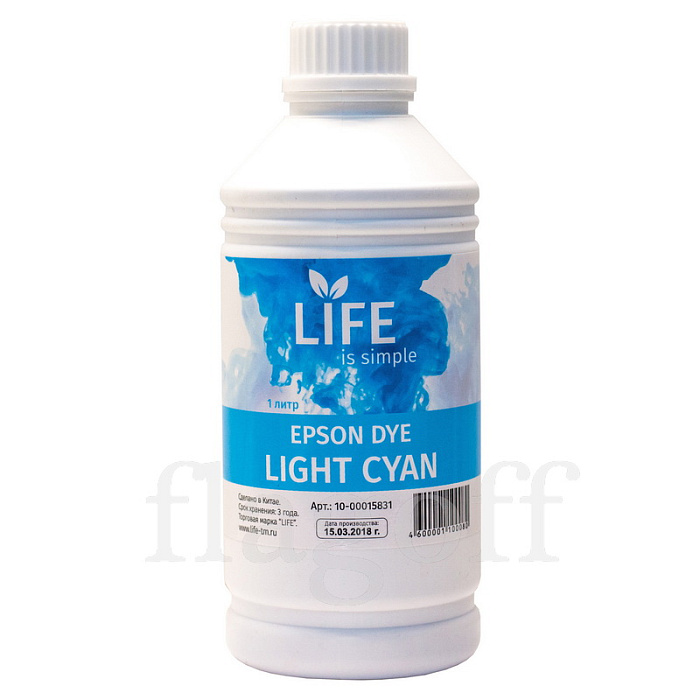 Чернила LIFE для Epson 1л водорастворимые Light Cyan