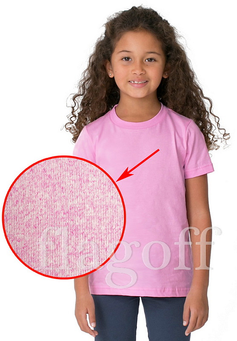 Детская футболка меланж розовый  Evolution для сублимации 