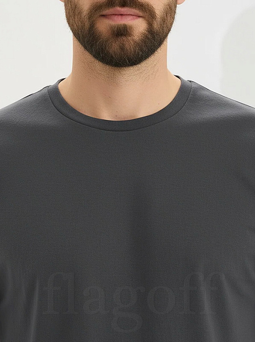 картинка Футболка серый тёмный хлопок 100%