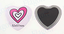 картинка Заготовки для магнитов сердце Talent (3), 100 шт от магазина Одежда+