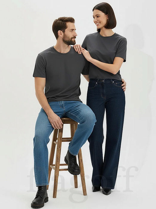 картинка Футболка серый тёмный хлопок 100%