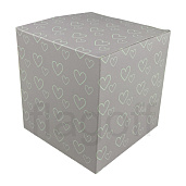 Коробка подарочная для кружки Розовое сердце, мелованный картон