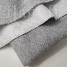 Футер с начесом 3-х нитка цвет серый меланж для сублимационной печати 50% хлопок+50% полиэстер