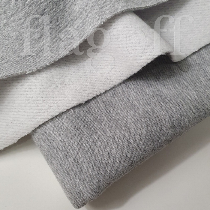 Футер с начесом 3-х нитка цвет серый меланж для сублимационной печати 50% хлопок+50% полиэстер