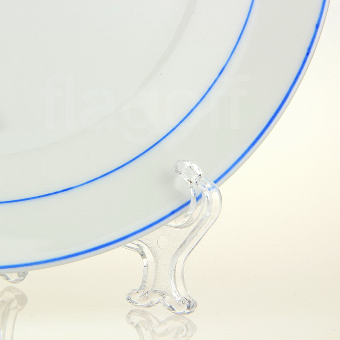 картинка Тарелка   "голубая каёмка" фарфоровая для сублимационной печати 200 мм  