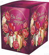 Коробка подарочная для кружки  От всего сердца, мелованный картон