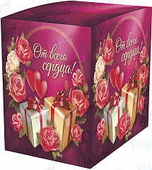 картинка Коробка подарочная для кружки  От всего сердца, мелованный картон