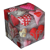 Коробка подарочная для кружки Сердечки, мелованный картон