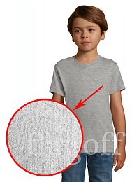 Детская футболка Evolution серый цвет для сублимационной печати