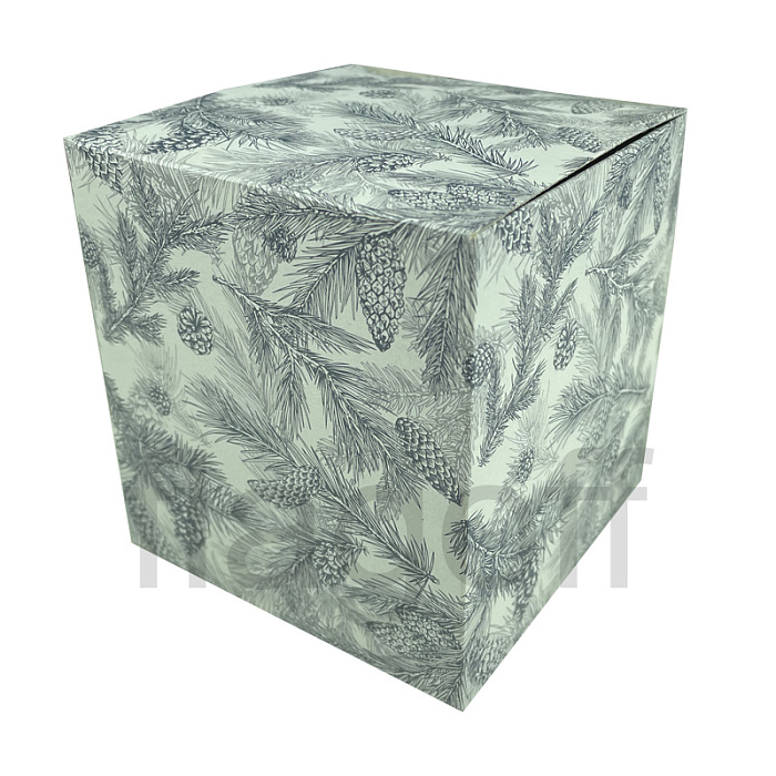 картинка Коробка подарочная для кружки Зимний лес, мелованный картон