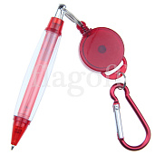 Ручка под вставку с карабином  РП-4 красная