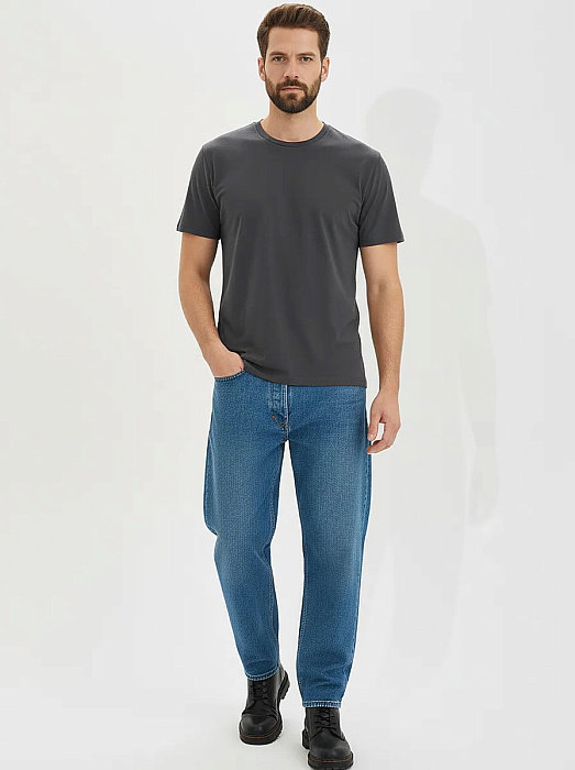 картинка Футболка серый тёмный хлопок 100%