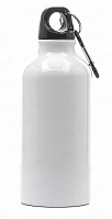 Бутылка спортивная, металлическая, белая, 600  мл