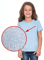Детская футболка меланж голубой  Evolution для сублимации 