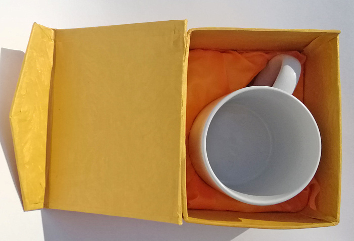 картинка Коробка подарочная для кружки Золото, микрогофрокартон