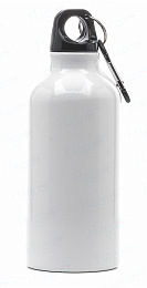 картинка Бутылка спортивная, металлическая, белая, 500  мл