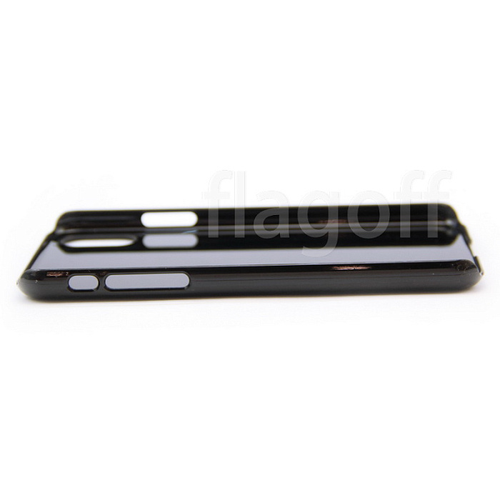 Чехол для IPhone X  2D черный для плоского пресса
