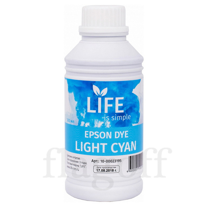 Чернила LIFE для Epson 500мл водорастворимые Light Cyan