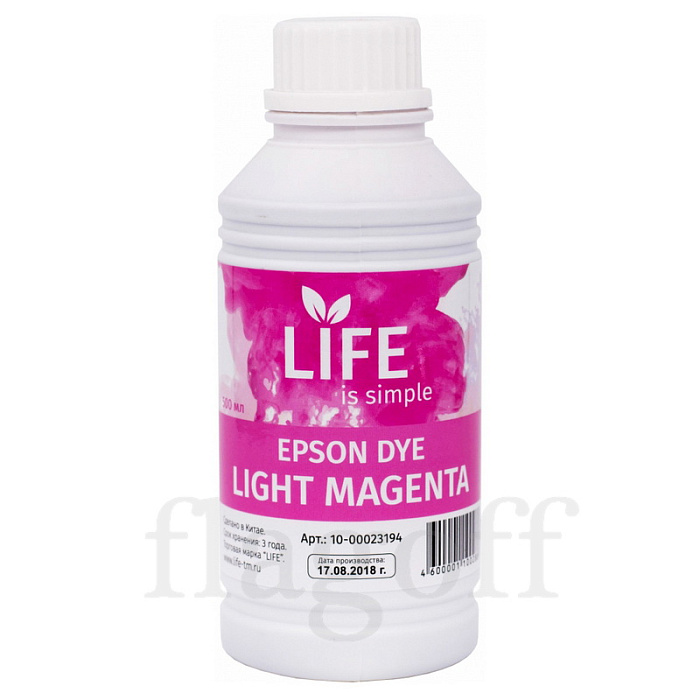 Чернила LIFE для Epson 500мл водорастворимые Light Magenta