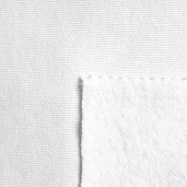 Футер с начесом 3-х нитка, цвет белый для сублимационной печати 50% хлопок+50% полиэстер