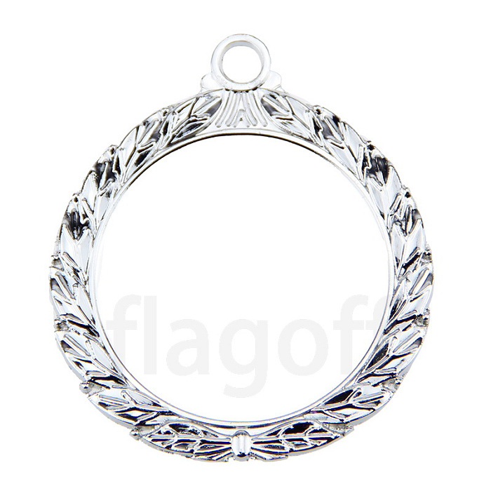 картинка Медаль"лавр" серебро для сублимации д.68мм