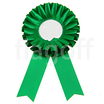 картинка Розетка для значков с двумя лентами, зеленая,  д-85 мм от магазина Одежда+