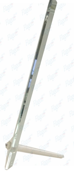 Фоторамка стеклянная (1), прямоугольник с зеркальной рамкой; 18*23 см