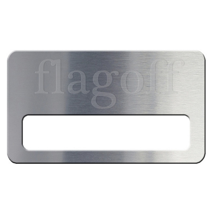 Бейдж 70*40 шлиф серебро с окном  для сублимации алюминий