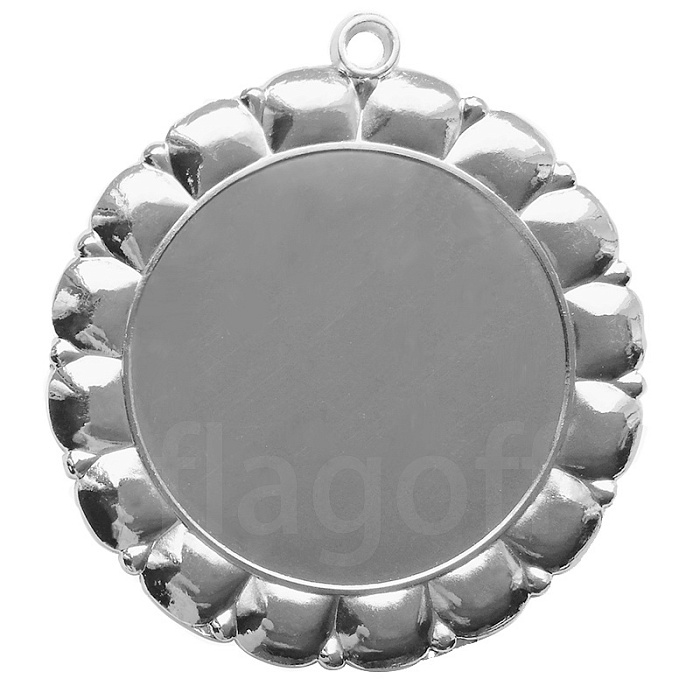 картинка Медаль"клевер" серебро для сублимации д.65мм