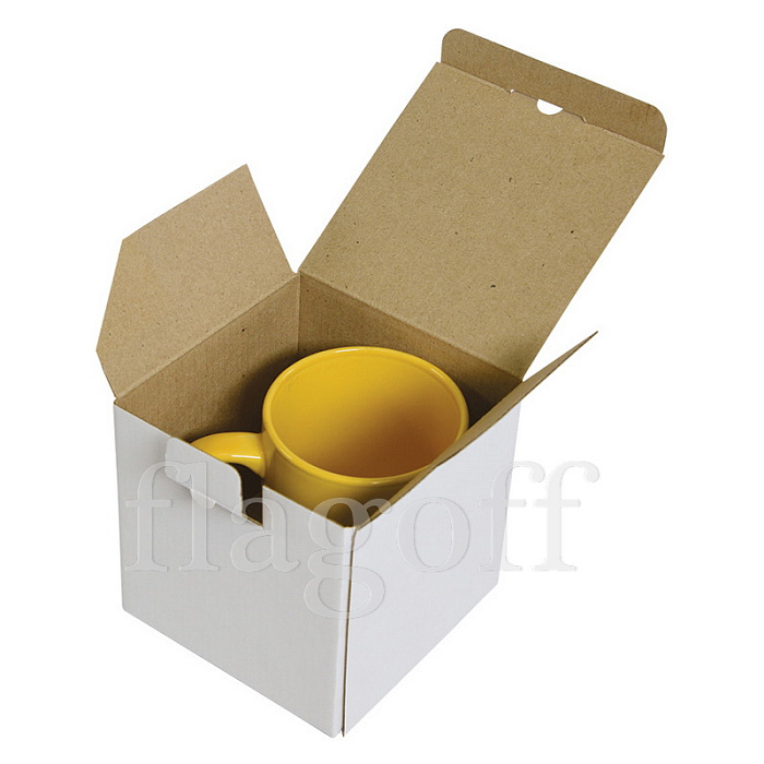 картинка Коробка подарочная для кружки белая (без рисунка),  микрогофрокартон